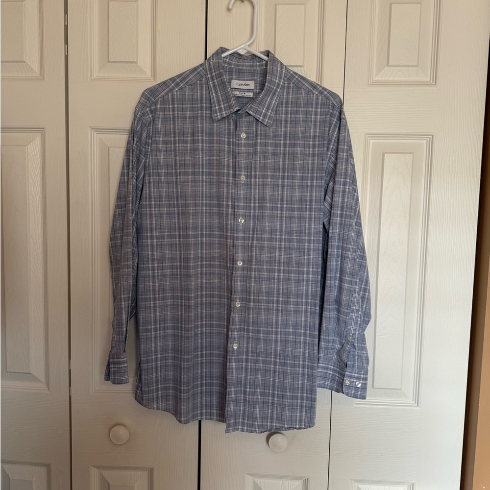 Calvin Klein Blue Steele, Non-Iron, Regular Fit Shirt